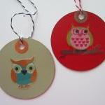 Set Of 6 Owl Gift Tags