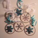 Set Of 6 Christmas/holiday Snowflake Tags