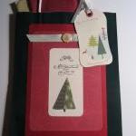 Handmade Christmas Gift Bag With Tags And Tissue..