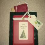 Handmade Christmas Gift Bag With Tags And Tissue..